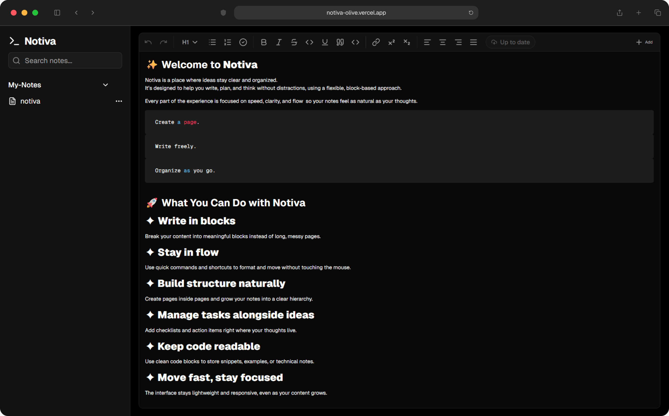 app screen